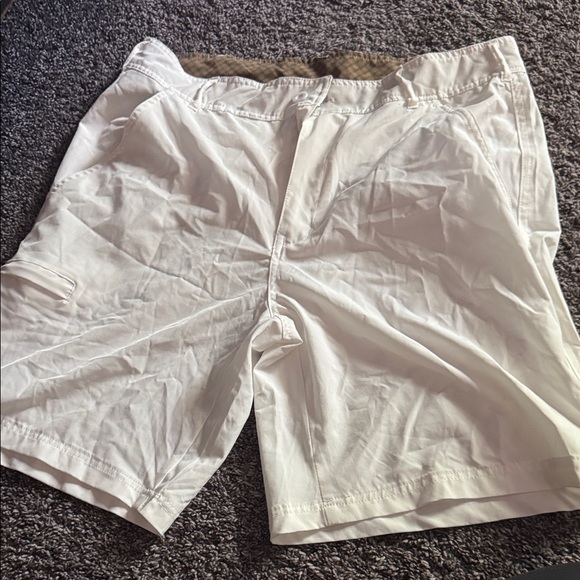 Classic White Men's Flat Front Shorts - Picture 1 of 3